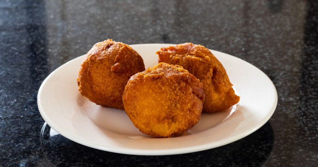 Magwinya or vetkoek on a plate